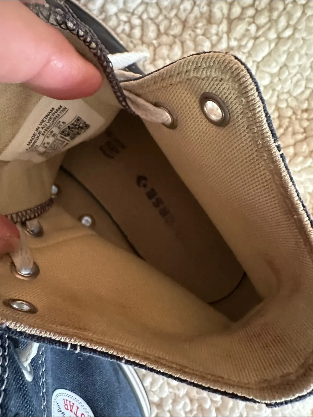 Converse Youth B/W Chuck Taylor All Star Tan Interior Low-Top Sneakers